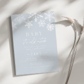 Winter Wonderland Snowflake Boy Baby Dusche Einladung