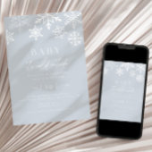 Winter Wonderland Snowflake Boy Baby Dusche Einladung