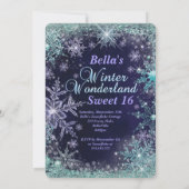 Winter Wonderland Snowflake Einladungen (Rückseite)