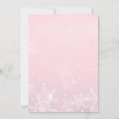 Winter Wonderland Snowflake Geburtstagseinladung Einladung (Rückseite)