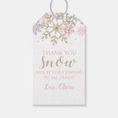 Winter Wonderland Snowflake Gefälligkeitstags Geschenkanhänger (Vorderseite)