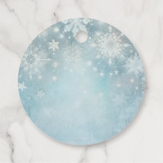 Winter Wonderland Snowflake Geschenkanhänger (Rückseite)