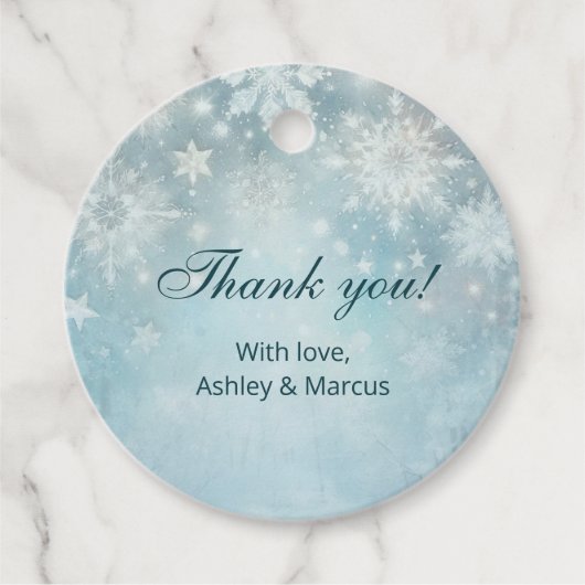 Winter Wonderland Snowflake Geschenkanhänger (Vorderseite)