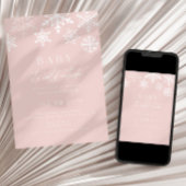 Winter Wonderland Snowflake Girl Babydusche Einladung