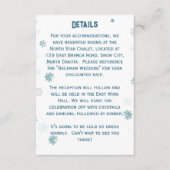 Winter Wonderland Snowflake Hochzeiten Details Begleitkarte (Vorderseite)