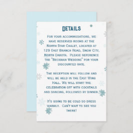 Winter Wonderland Snowflake Hochzeiten Details Begleitkarte