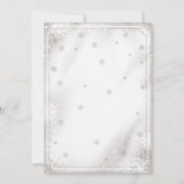 Winter Wonderland Snowflake Hochzeitseinladungen Einladung (Rückseite)