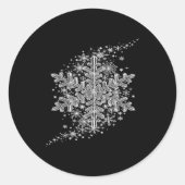 Winter Wonderland Snowflake Holiday Design For Men Runder Aufkleber (Vorderseite)