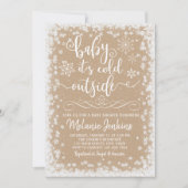 Winter Wonderland Snowflake Kinderdusche Einladung (Vorderseite)