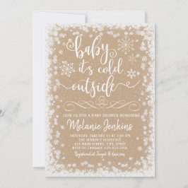 Winter Wonderland Snowflake Kinderdusche Einladung