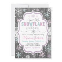 Winter Wonderland Snowflake Kinderdusche Einladung