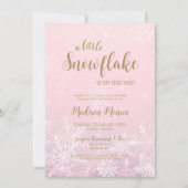 Winter Wonderland Snowflake Kinderdusche Einladung (Vorderseite)