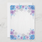 Winter Wonderland Snowflake Kinderdusche Einladung (Rückseite)