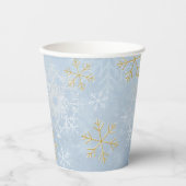 Winter Wonderland Snowflake Paper Cups Pappbecher (Vorderseite)