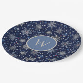 Winter Wonderland Snowflake Pappteller (Schrägansicht)