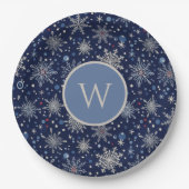 Winter Wonderland Snowflake Pappteller (Vorderseite)