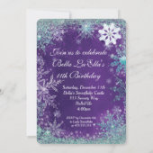 Winter Wonderland Snowflake Party Einladungen (Rückseite)