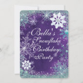 Winter Wonderland Snowflake Party Einladungen (Vorderseite)