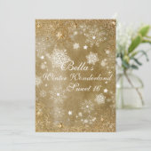 Winter Wonderland Snowflake Party Einladungen (Stehend Vorderseite)