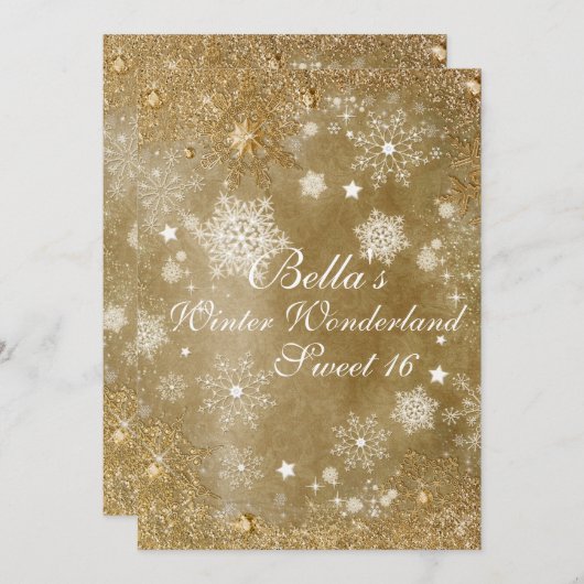 Winter Wonderland Snowflake Party Einladungen (Vorne/Hinten)