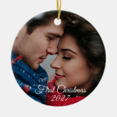 Winter Wonderland Snowflake Photo Keramik Ornament (Vorne)