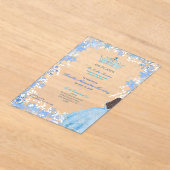 Winter Wonderland Snowflake Quinceañera Acryleinladungen (Ablage )