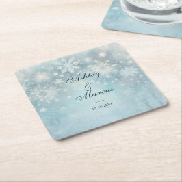 Winter Wonderland Snowflake Rechteckiger Pappuntersetzer