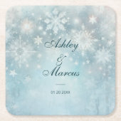 Winter Wonderland Snowflake Rechteckiger Pappuntersetzer (Vorderseite)