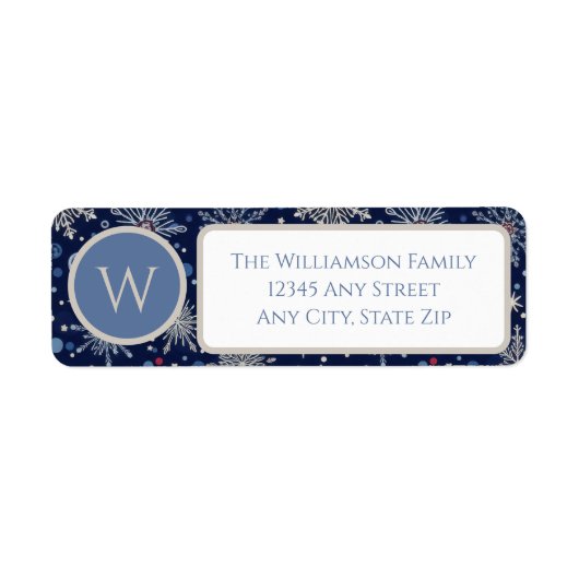 Winter Wonderland Snowflake return address (Vorne)