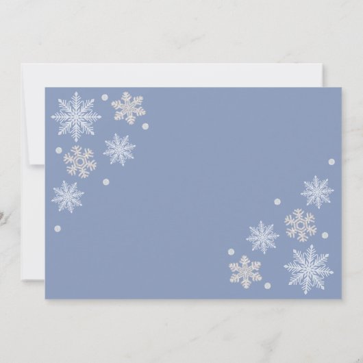 Winter Wonderland Snowflake Save the Date Einladung (Rückseite)