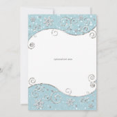 Winter Wonderland Snowflake Swirl Einladung (Rückseite)