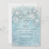Winter Wonderland Snowflake Wedding Einladung (Vorderseite)