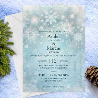 Winter Wonderland Snowflake Wedding Einladung