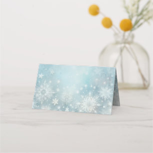 Winter Wonderland Snowflake Wedding Platzkarte