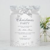 Winter Wonderland Snowflake Weihnachtsfest Party l Einladung (Stehend Vorderseite)