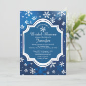Winter Wonderland Snowflakes Brautparty Einladung (Stehend Vorderseite)