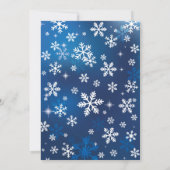 Winter Wonderland Snowflakes Brautparty Einladung (Rückseite)