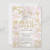 Winter Wonderland Snowflakes Brautparty Einladung (Vorderseite)