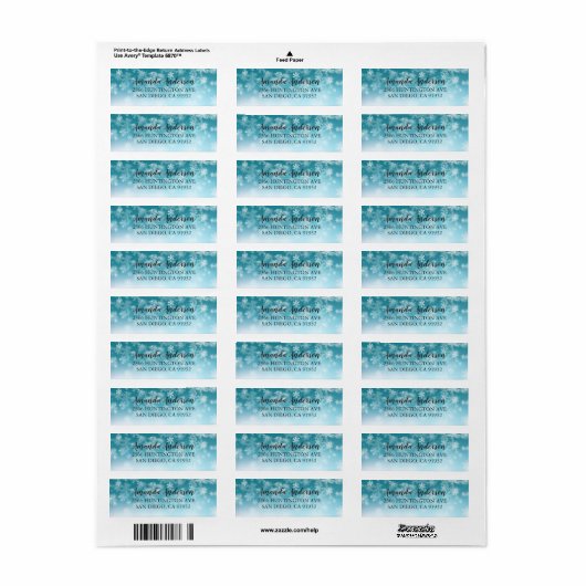 Winter Wonderland Snowflakes Brautparty Labels (Vorne)