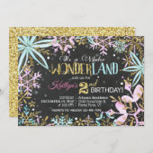 Winter Wonderland Snowflakes/Schneeflocken Sparkon Feiertagskarte (Vorne/Hinten)