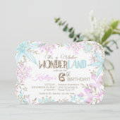 Winter Wonderland Snowflakes/Schneeflocken Sparkon Feiertagskarte (Stehend Vorderseite)