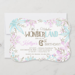 Winter Wonderland Snowflakes/Schneeflocken Sparkon Feiertagskarte