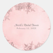Winter Wonderland Snowflakes Soft Pink Elegante