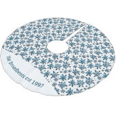 Winter Wonderland Snowflakes Weihnachten Polyester Weihnachtsbaumdecke (Schrägansicht)