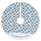 Winter Wonderland Snowflakes Weihnachten Polyester Weihnachtsbaumdecke (Vorderseite)