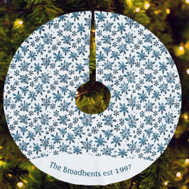 Winter Wonderland Snowflakes Weihnachten Polyester Weihnachtsbaumdecke