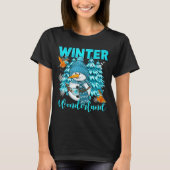 Winter Wonderland Snowman And Snowflakes Cozy Wint T-Shirt (Vorderseite)