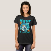Winter Wonderland Snowman And Snowflakes Cozy Wint T-Shirt (Vorne ganz)