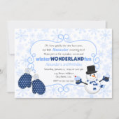 Winter Wonderland Snowman Geburtstag Einladung (Vorderseite)