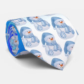 Winter Wonderland Snowman Krawatte (Gerollt)